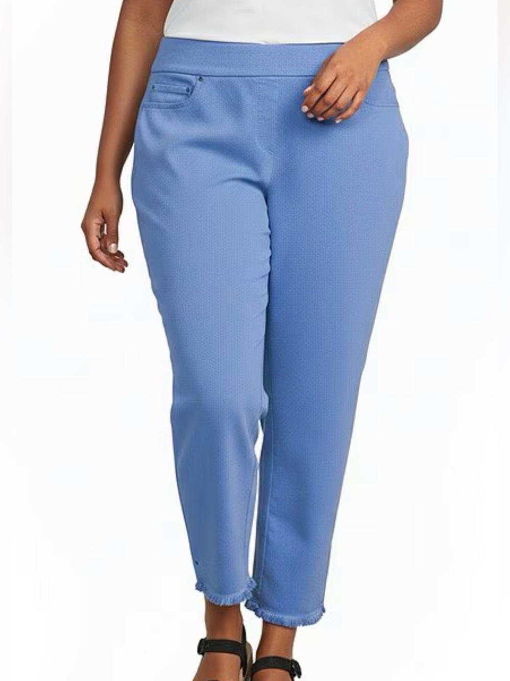Multiples Slimsation French blue ankle pants